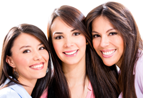 Girls smiling